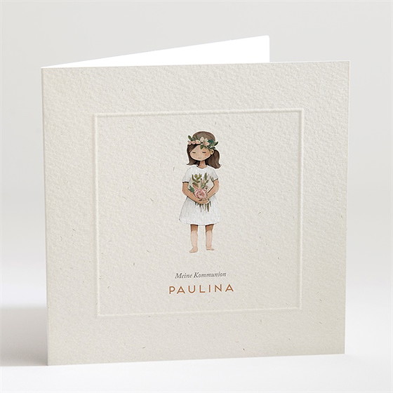 Einladung Kommunion blumenmädchen