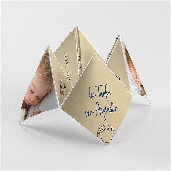 Einladung Taufe Telegramm Zur Taufe - Origami