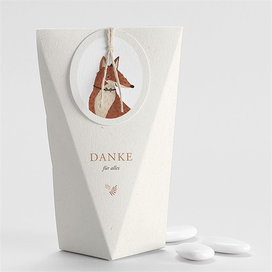 Geschenkbox Taufe Fuchs - Schachtel