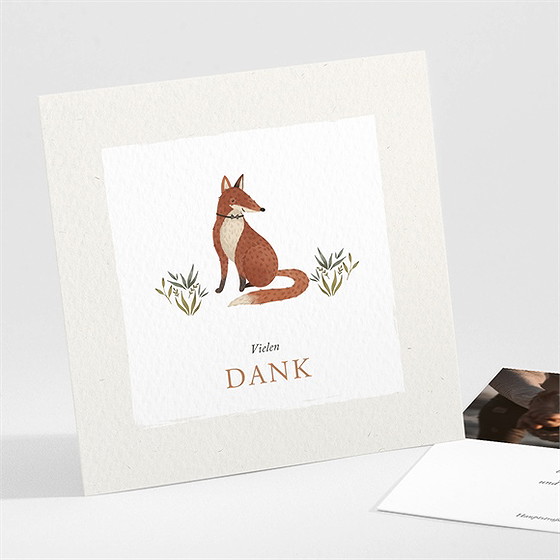Dankeskarte Taufe Fuchs