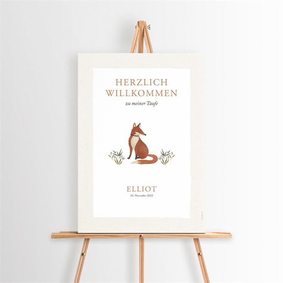 Willkommensschild Taufe Fuchs ref.N260236