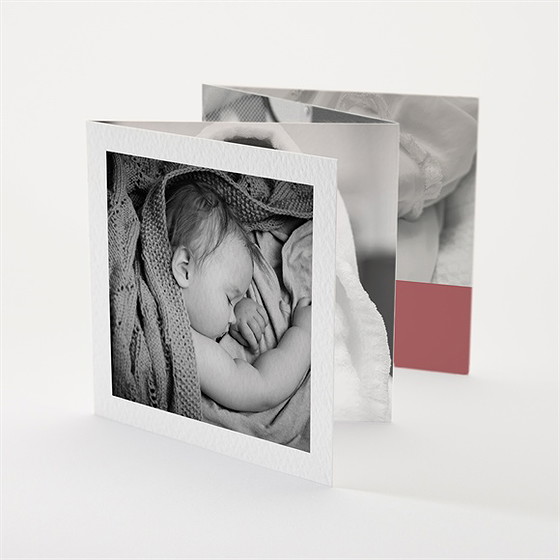 Einladung Taufe Polaroid Design - Akkordeon