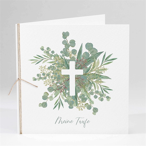 Einladung Taufe graziös - klappkarte