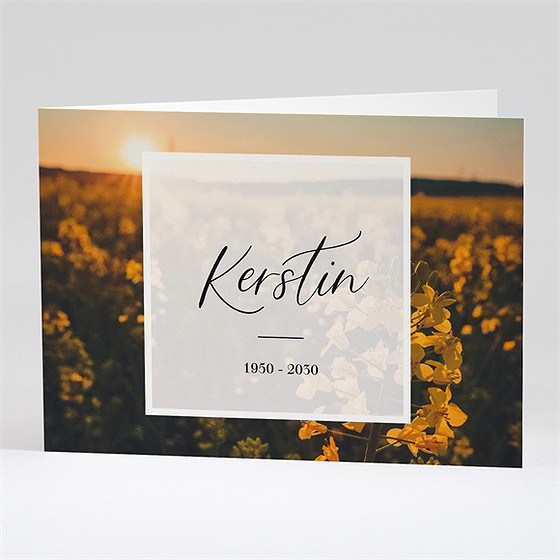 Trauerdanksagung Ewig - Klappkarte Quer