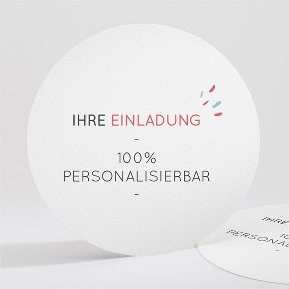 Einladung Kommunion Blanco - Rund*13,5cm (N321141) ref.N321141