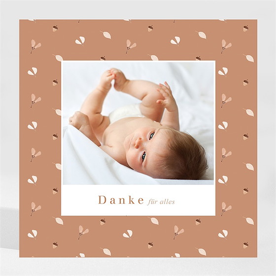 Dankeskarte Geburt Herbstlich