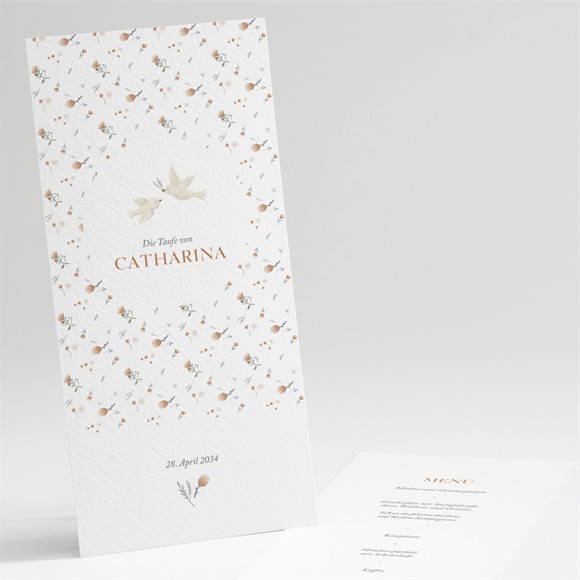 Menükarte Taufe Zarte Tauben ref.N221311