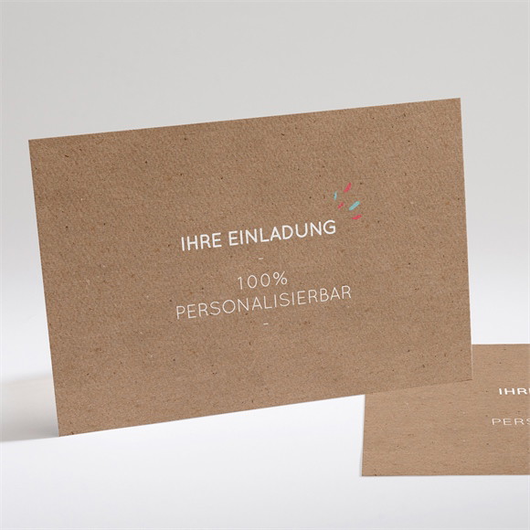 Hochzeitseinladung Kraft - 21x14,5cm (N141103) ref.N141103