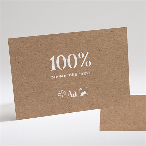 Hochzeitseinladung Kraft - 21X14,5Cm (N141103)