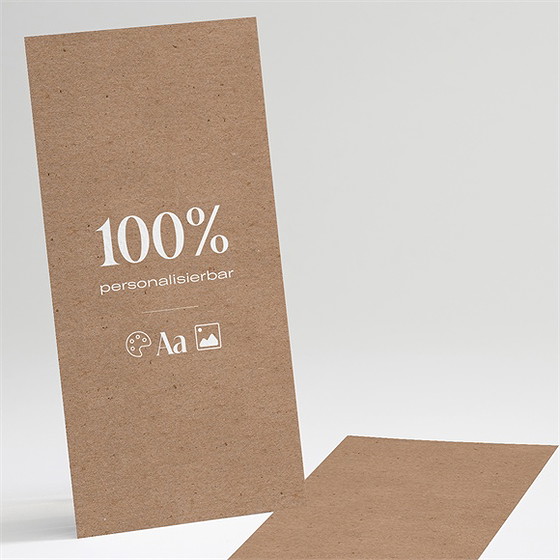 Hochzeitseinladung Kraft  - 10X21cm (N221357)