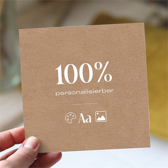 Hochzeitseinladung Kraft - 13,5X13,5Cm (N351587)