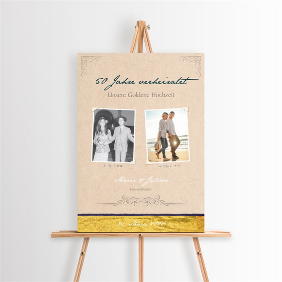 Willkommensschild Hochzeitsjubiläum Goldene Feier ref.N260406
