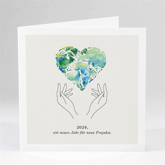 Weihnachtskarte Die Welt