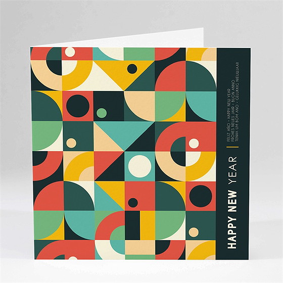 Weihnachtskarte Bauhaus-Grafik