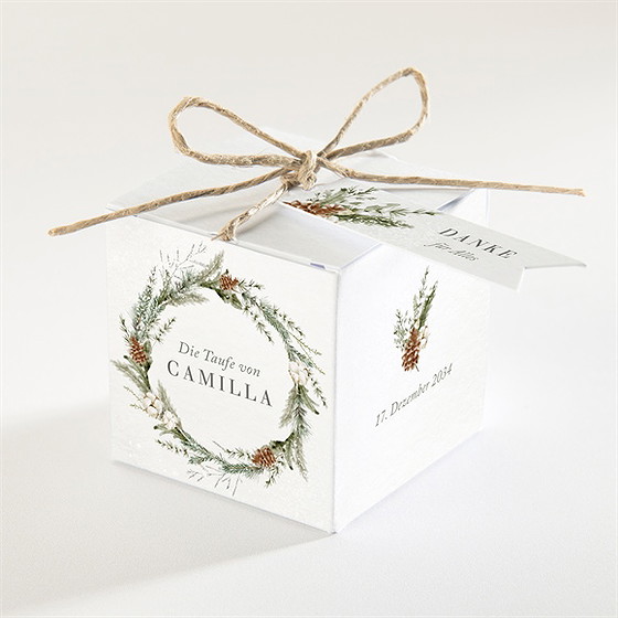 Geschenkbox Taufe Winter