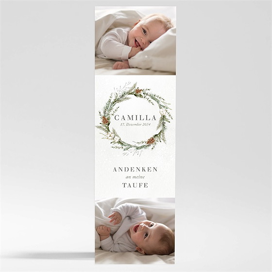 Andenken Taufe Winter - Magnet