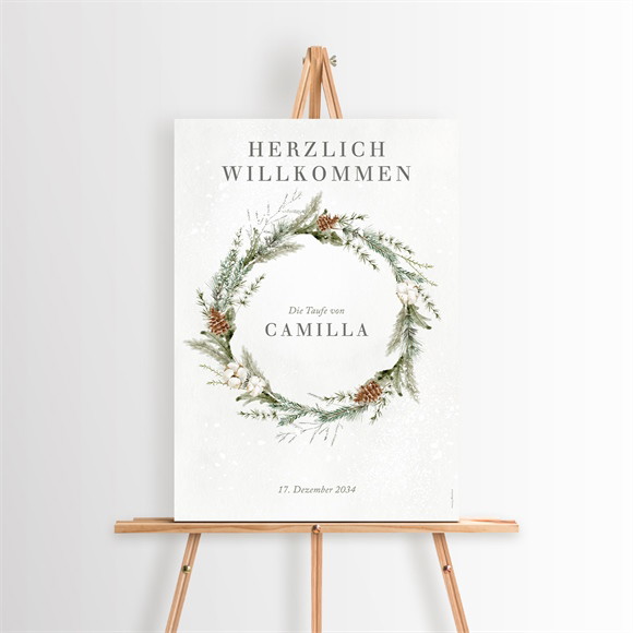 Willkommensschild Taufe Winter ref.N260214