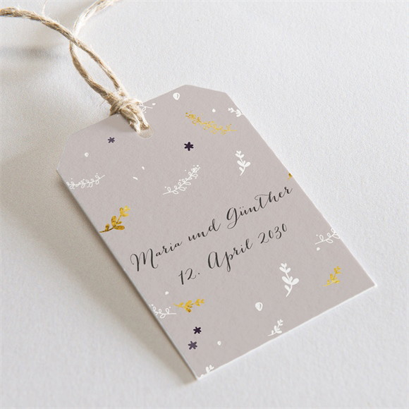 Geschenkanhänger Hochzeitsjubiläum Damals wie Heute ref.N291909