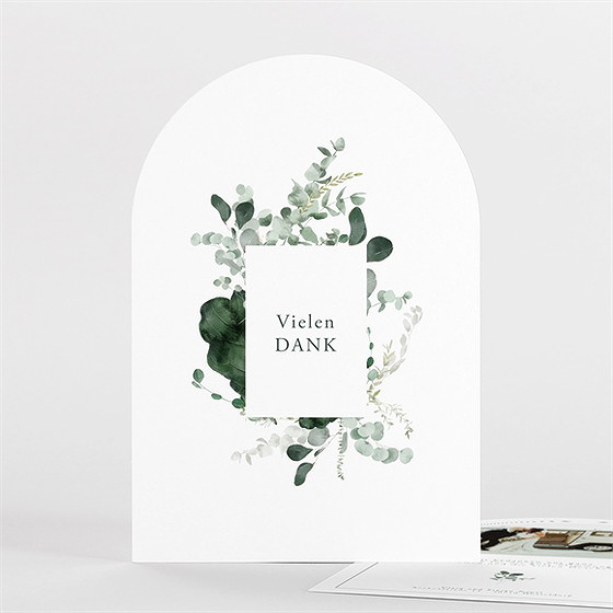 Dankeskarte Hochzeit Eukalyptusblätter