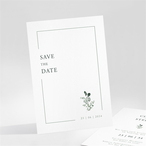 Save the Date Karte Eukalyptusblätter ref.N251117
