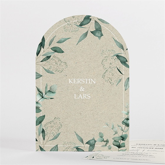 Hochzeitseinladung Intime Blätterwelt - Halbrund