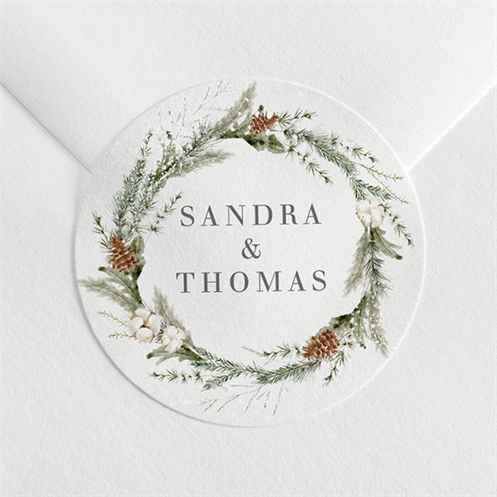 Aufkleber Hochzeit Hochzeit Im Winter