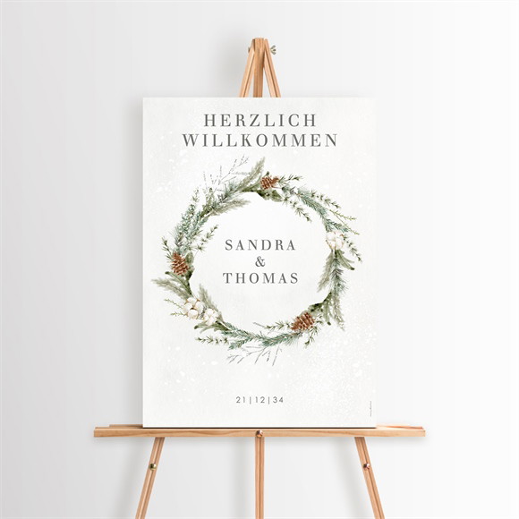 Willkommensschild Hochzeit Hochzeit im Winter ref.N260292