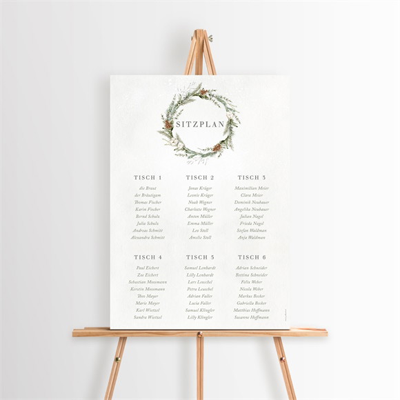 Sitzplan Hochzeit Hochzeit im Winter ref.N260293
