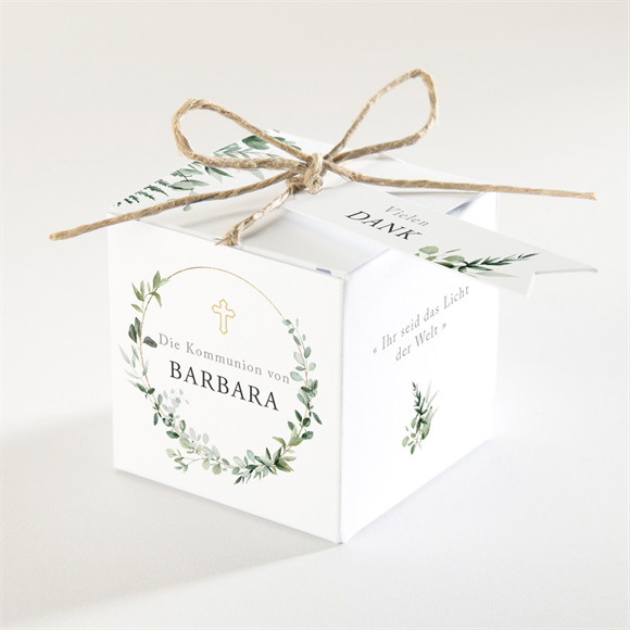 Geschenkbox Kommunion Grüner Kranz ref.N340716