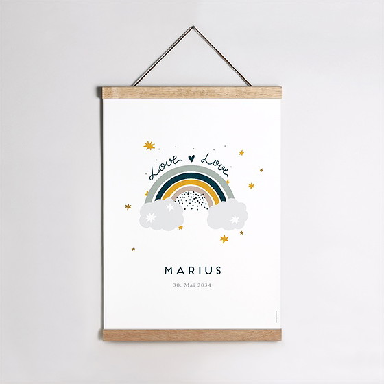 Geburtsposter Regenbogen