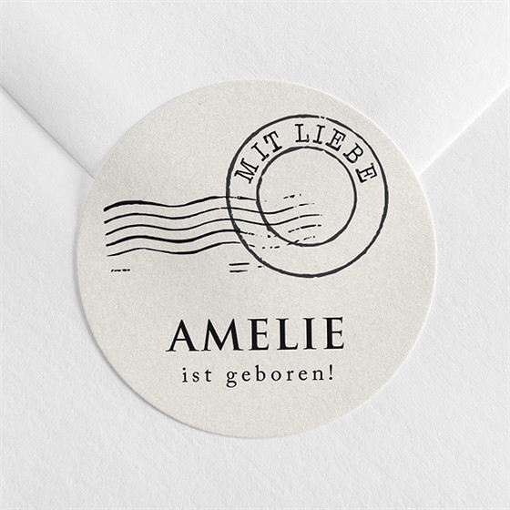 Sticker Geburt Modernes Telegramm