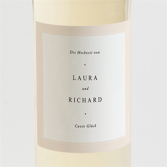 Flaschenetikett Hochzeit Sinnlichkeit