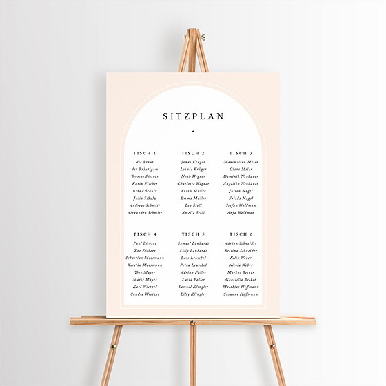 Sitzplan Hochzeit Sinnlichkeit