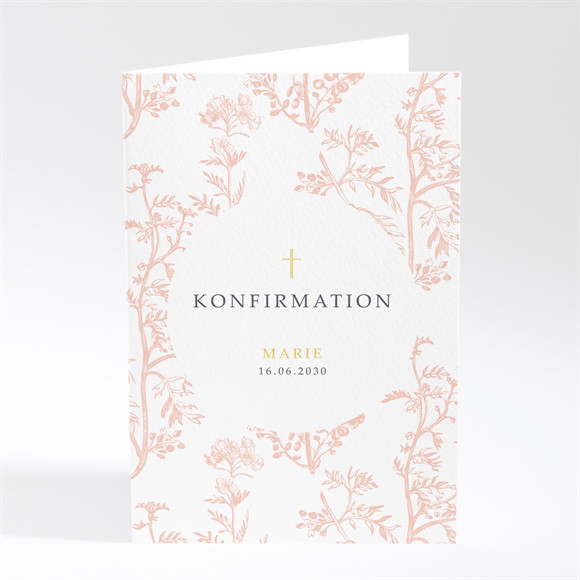 Menükarte Konfirmation Zarte Pflanzenmalerei ref.N401920