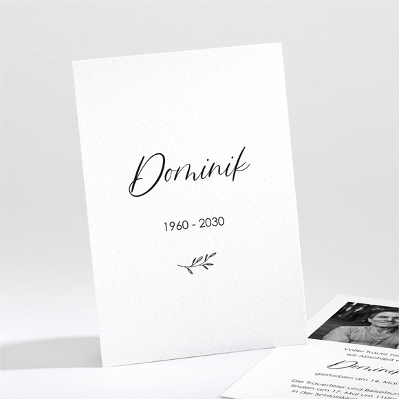 Trauerkarte Schwarz und weiß ref.N211605
