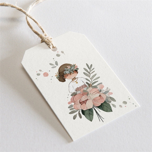 Geschenkanhänger Kommunion Blumenfest ref.N291808