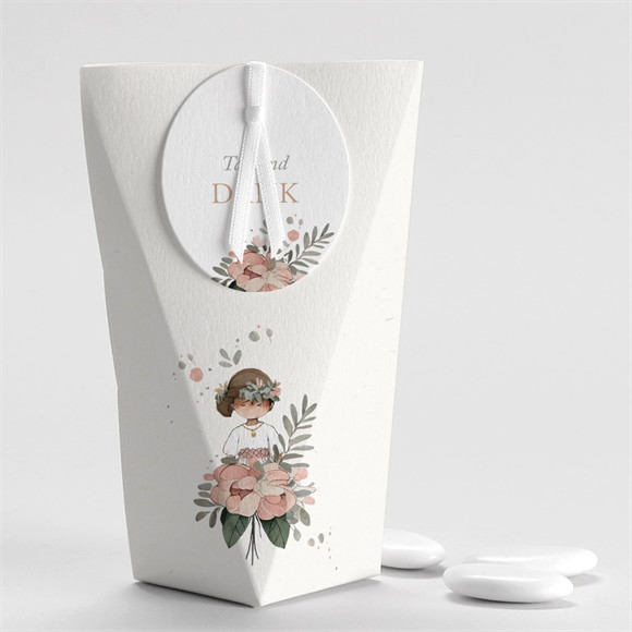 Geschenkbox Kommunion Blumenfest - Schachtel ref.N520355