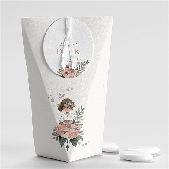 Geschenkbox Kommunion Blumenfest - Schachtel