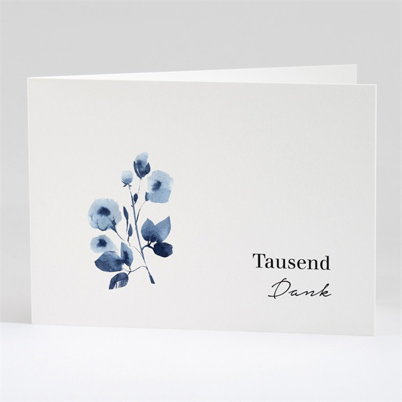 Trauerdanksagung Vergiss mein nich - Klappkarte ref.N42163