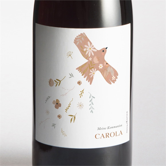 Flaschenetikett Kommunion Flieg Taube ref.N3002075