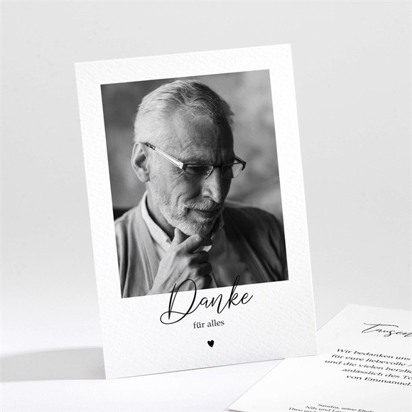 Trauerdanksagung Von Herzen - Hochkant ref.N211695
