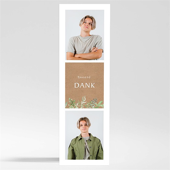 Dankeskarte Konfirmation fotostreifen - magnet