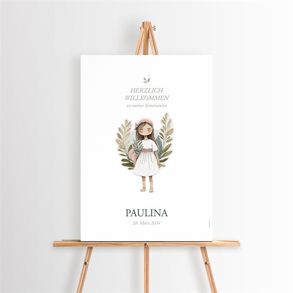 Willkommensschild Kommunion Engelchen ref.N260279