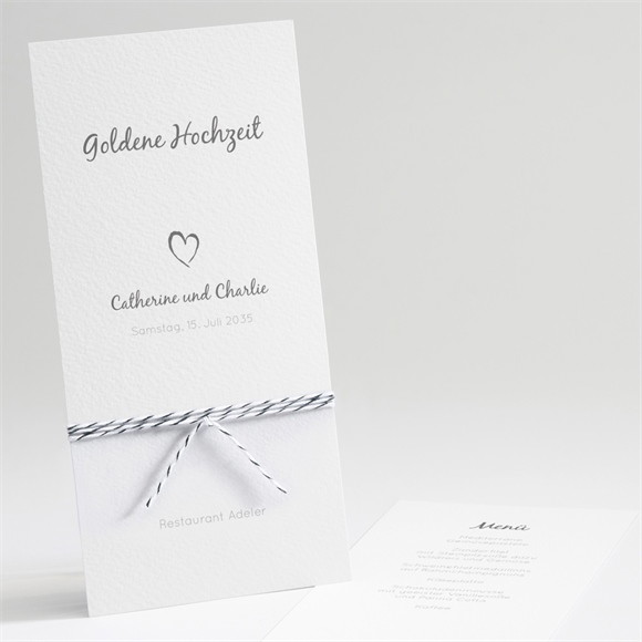 Menükarten Hochzeitsjubiläum Goldenes Herz ref.N221342