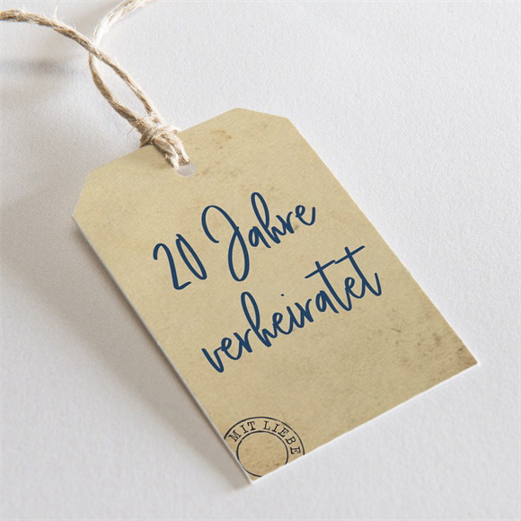 Geschenkanhänger Hochzeitsjubiläum Telegramm zum Jubiläum ref.N291911