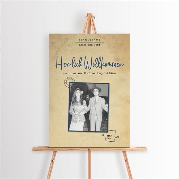 Willkommensschild Hochzeitsjubiläum Telegramm zum Jubiläum ref.N260382