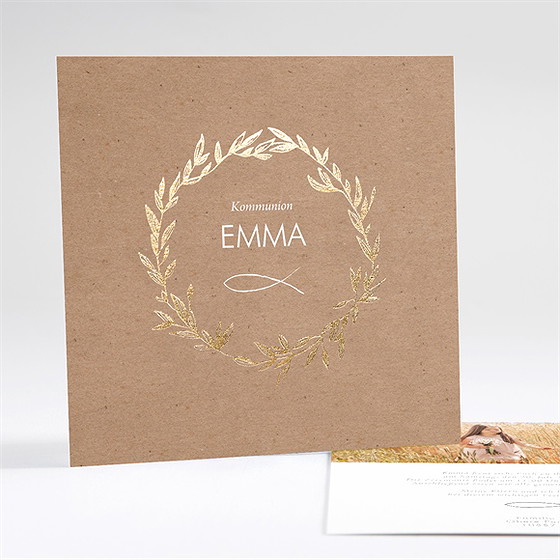 Einladung Kommunion Blattgold Der Seele