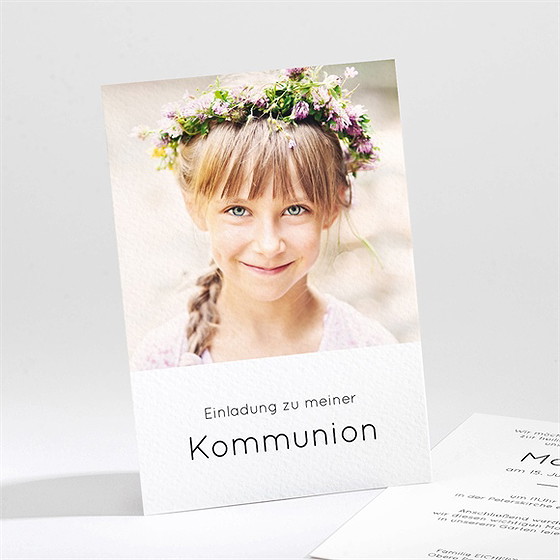 Einladung Kommunion moderne schlichtheit