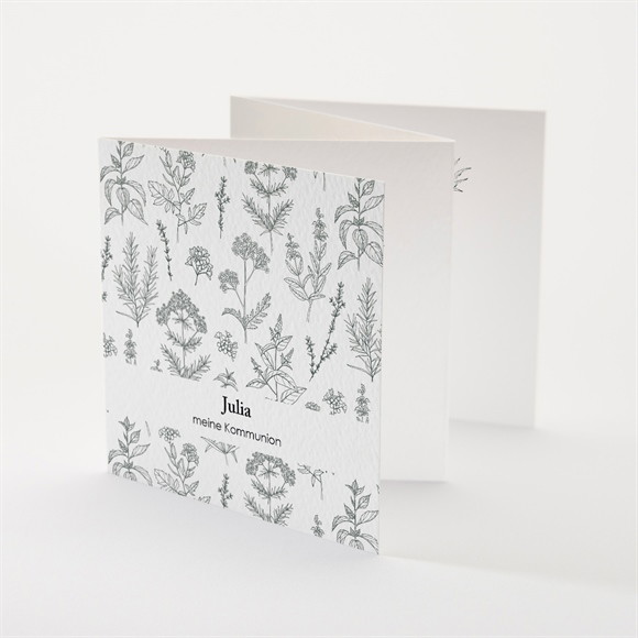 Einladung Kommunion Blätterzeichnung ref.N83152