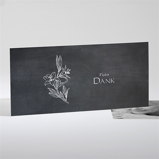 Trauerdanksagung Lilien - Querformat